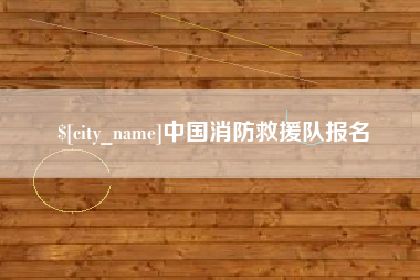 凤城中国消防救援队报名