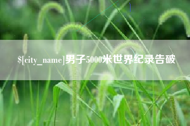凤城男子5000米世界纪录告破