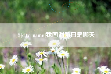 凤城我国消防日是哪天