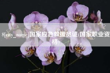 凤城国家应急救援员证(国家职业资格)
