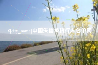 凤城中国失信被执行人名单网