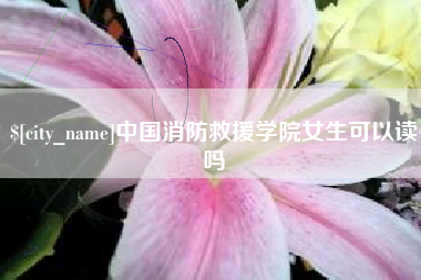 凤城中国消防救援学院女生可以读吗