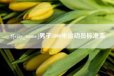 凤城男子5000米运动员标准表
