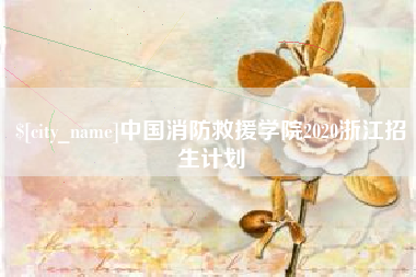 凤城中国消防救援学院2020浙江招生计划