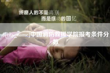 凤城中国消防救援学院报考条件分数