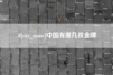 凤城中国有哪几枚金牌