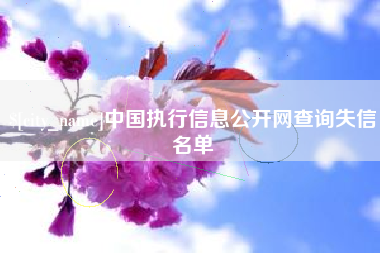 凤城中国执行信息公开网查询失信名单