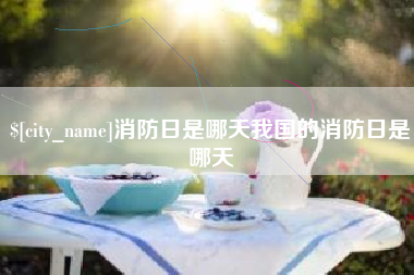 凤城消防日是哪天我国的消防日是哪天