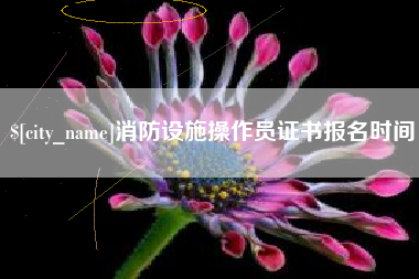 凤城消防设施操作员证书报名时间