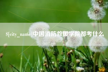凤城中国消防救援学院都考什么