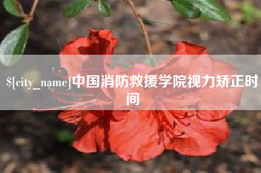 凤城中国消防救援学院视力矫正时间