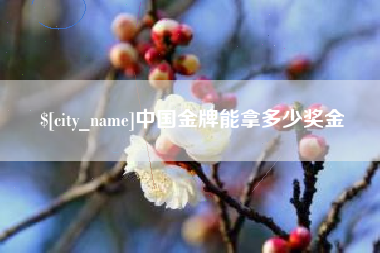 凤城中国金牌能拿多少奖金