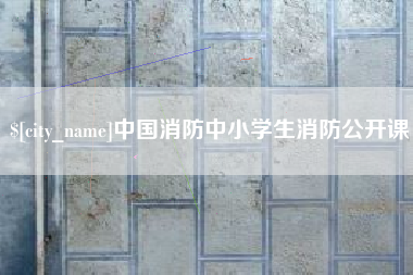 凤城中国消防中小学生消防公开课