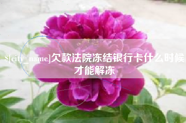 凤城欠款法院冻结银行卡什么时候才能解冻