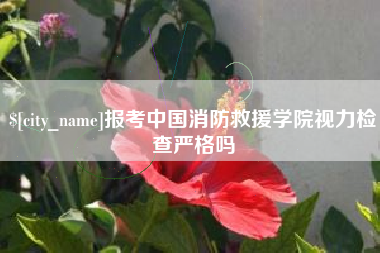 凤城报考中国消防救援学院视力检查严格吗