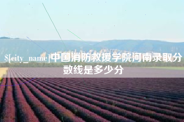 凤城中国消防救援学院河南录取分数线是多少分