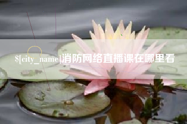 凤城消防网络直播课在哪里看