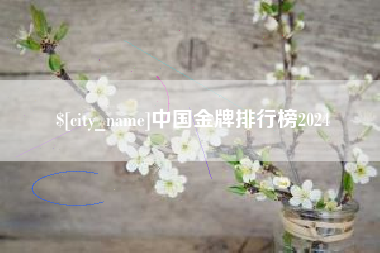 凤城中国金牌排行榜2024