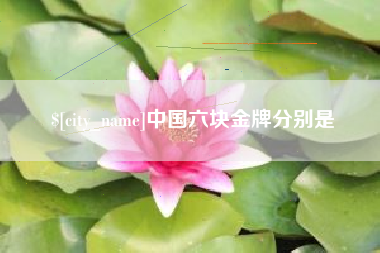 凤城中国六块金牌分别是