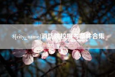 凤城消防院校报考条件合集